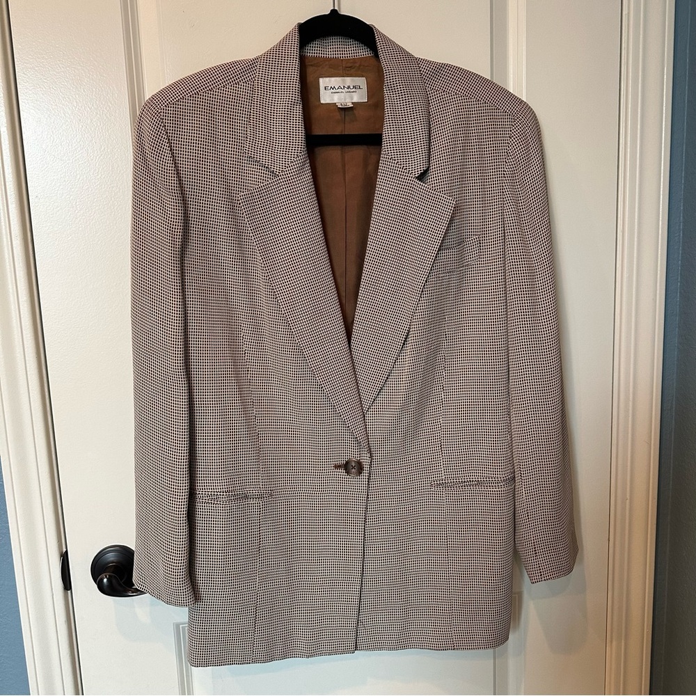 Emanuel Ungaro Women’s Patterned Blazer Jacket Y2K